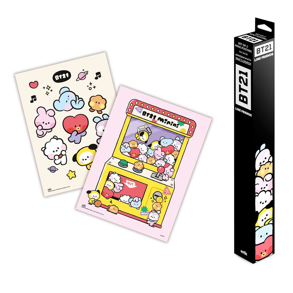 BT21 Ensemble de miniaffiches - Multicolore